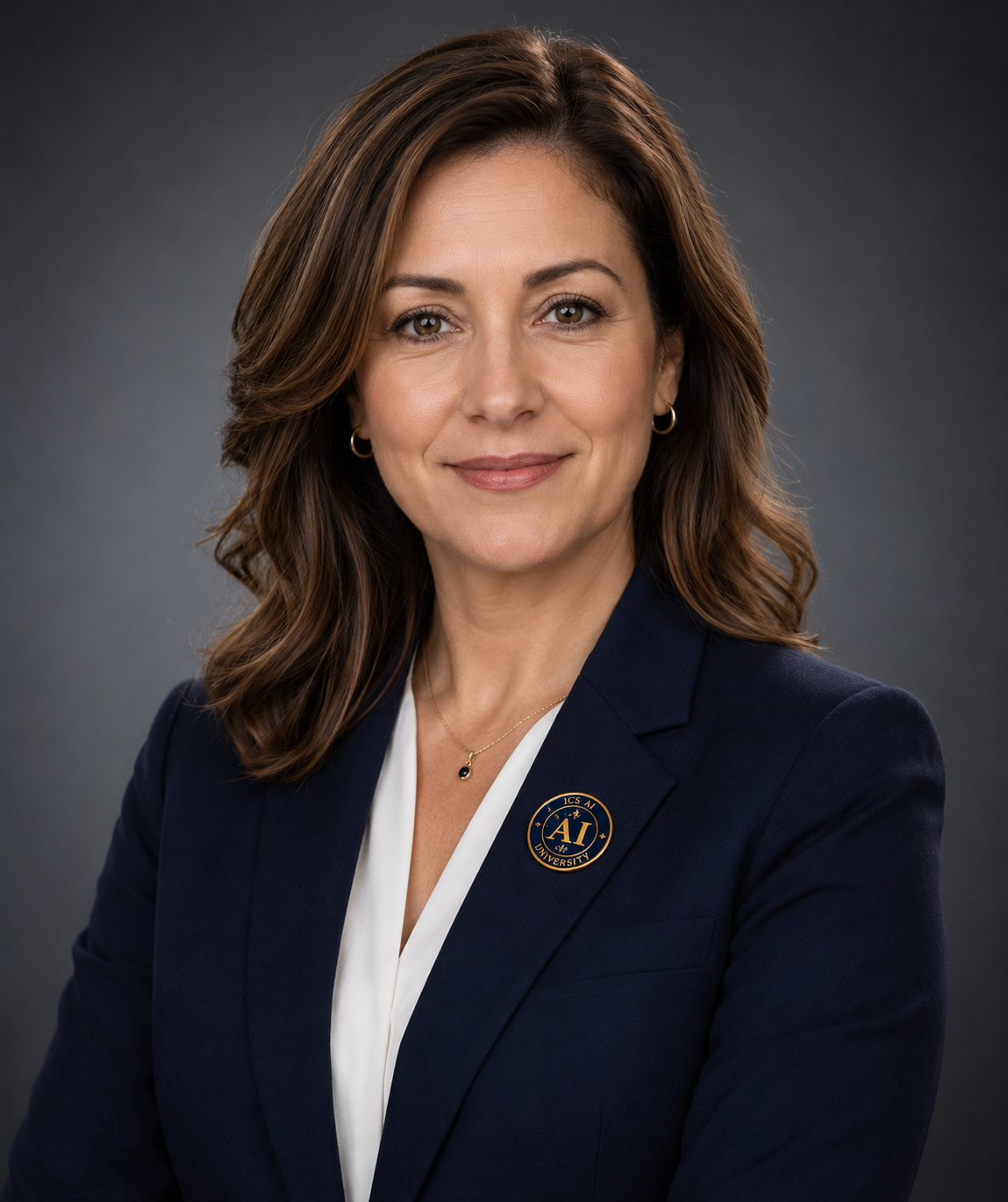 Official portrait of Dr. Sophia Mitchell, Director of Enterprise AI Operations at ICS AI University