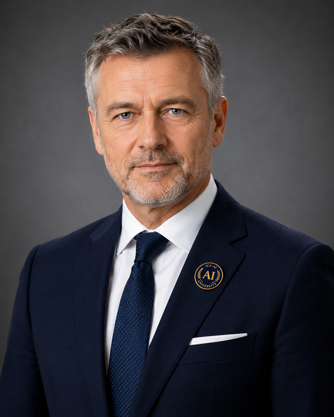 Official portrait of Prof. Dr. Michael Andersen, Dean of the School of Cyber Security at ICS AI University