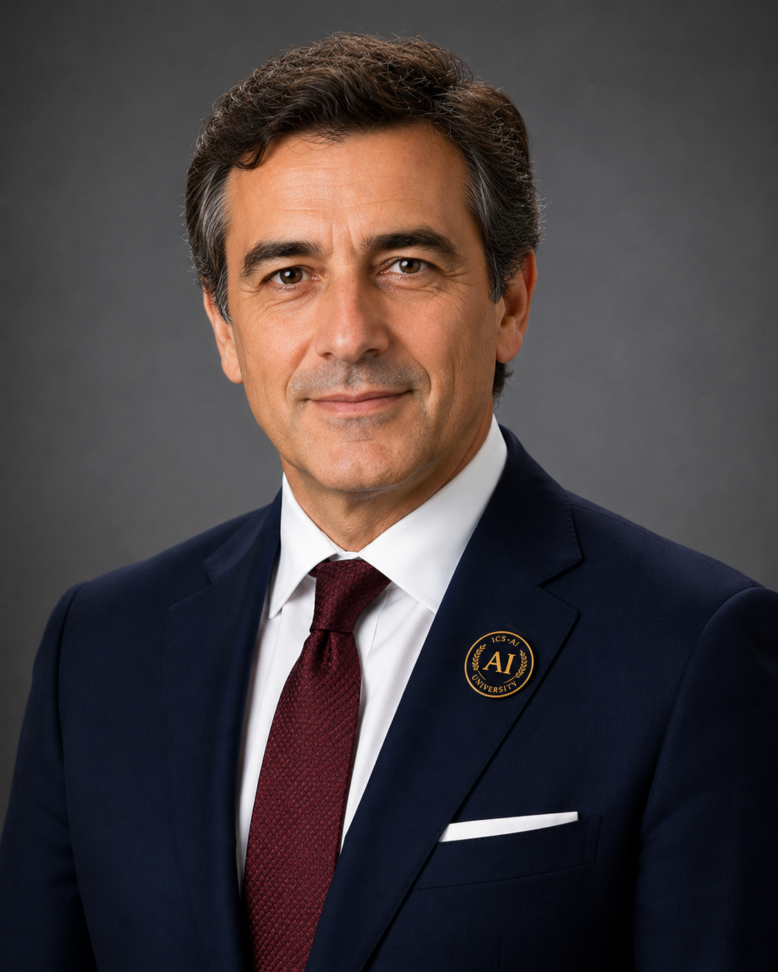 Official portrait of Prof. Dr. Alejandro García, Dean of the School of Computing & Data Science at ICS AI University