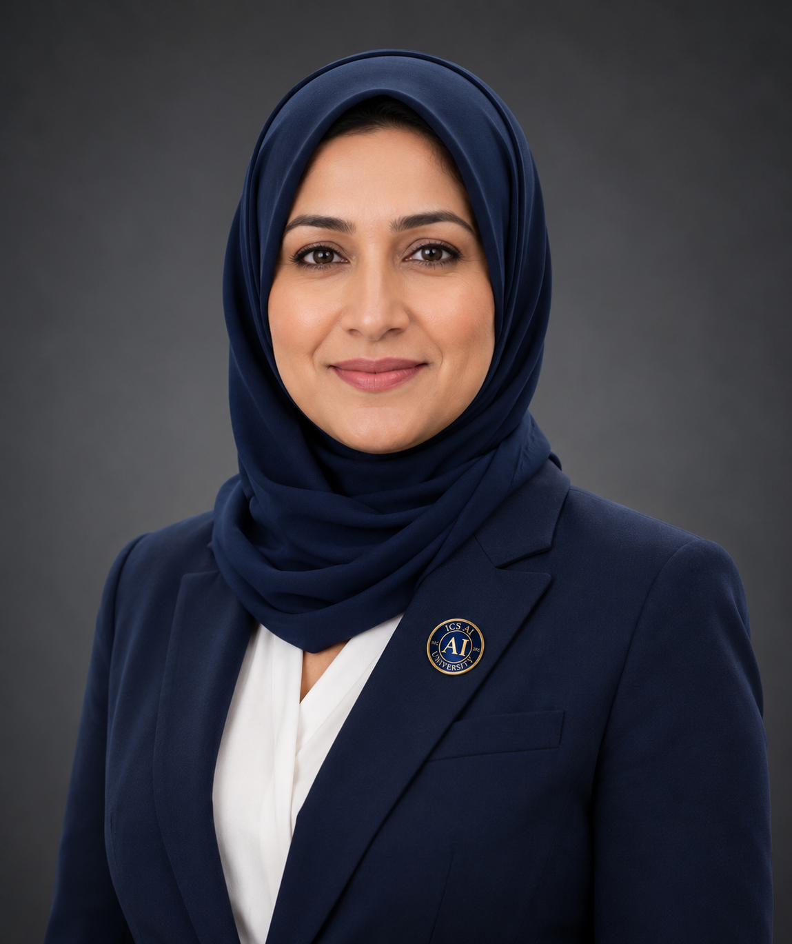 Official portrait of Dr. Ayesha Rahman, Director of Student Success & AI Learning Excellence at ICS AI University