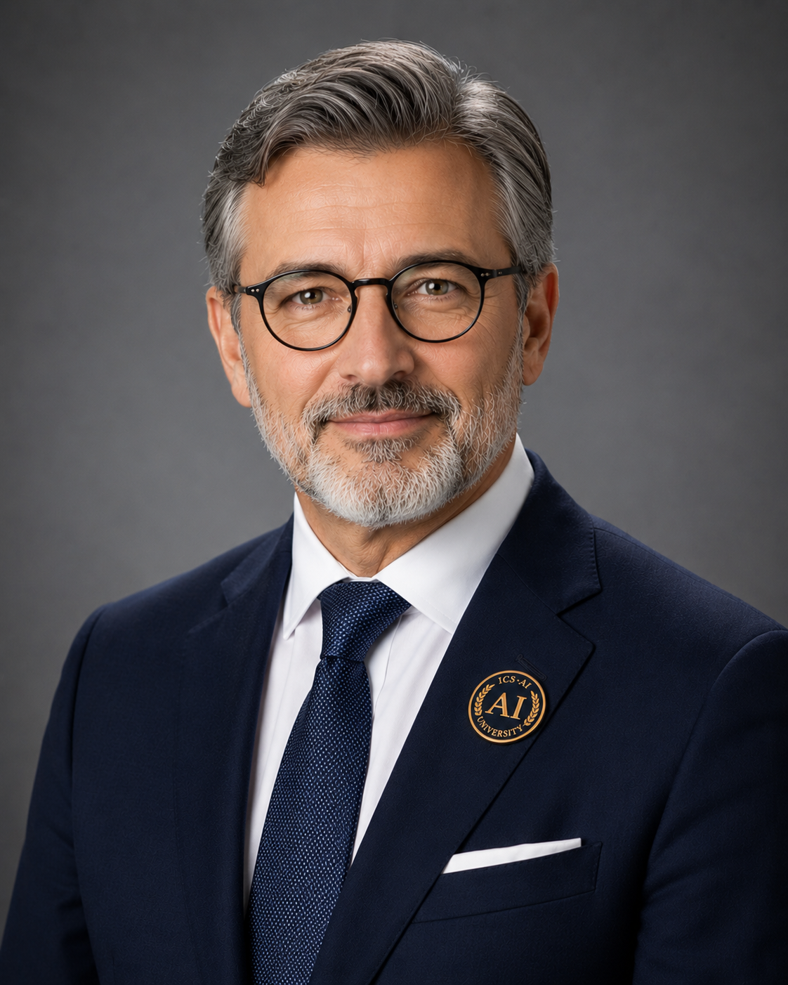 Official portrait of Prof. Dr. James O'Connor, Dean of the School of Law & Governance at ICS AI University